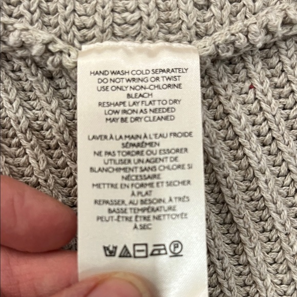 Free People Marlie Oversized V-Neck Sweater in Oatmeal - Picture 14 of 15